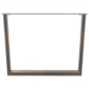 Pieds de table à manger en forme de V, 3 pièces, acier naturel, 100 x (72-73,3) cm 