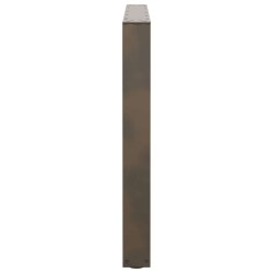 Pieds de table à manger en forme de V, 3 pièces, acier naturel, 100 x (72-73,3) cm 