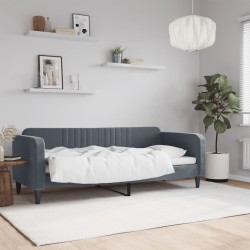 Lit de repos gris foncé 80x200 cm velours 