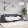 Lit de repos gris foncé 80x200 cm velours 