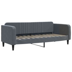 Lit de repos gris foncé 80x200 cm velours 