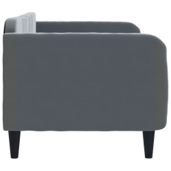 Lit de repos gris foncé 80x200 cm velours 