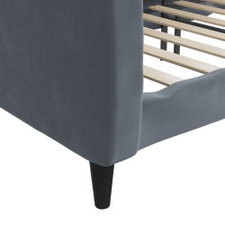 Lit de repos gris foncé 80x200 cm velours 