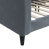 Lit de repos gris foncé 80x200 cm velours 