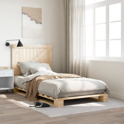 Cadre de lit sans matelas avec tête de lit 100x200 cm 