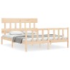 Cadre de lit sans matelas bois de pin massif 
