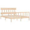 Cadre de lit sans matelas bois de pin massif 