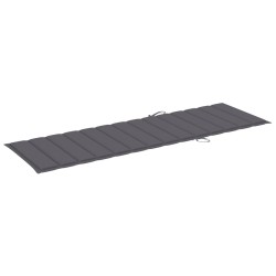 Chaise longue de jardin avec table et coussin Pin imprégné 