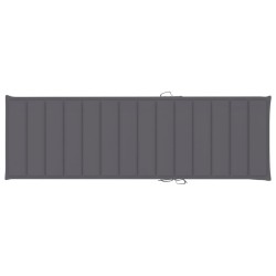 Chaise longue de jardin avec table et coussin Pin imprégné 