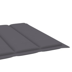 Chaise longue de jardin avec table et coussin Pin imprégné 