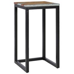 Tables gigognes 3 pcs Bois de teck massif et polyrésine 