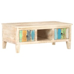 Table basse 100x55x40 cm Bois d'acacia brut 