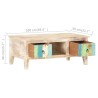 Table basse 100x55x40 cm Bois d'acacia brut 