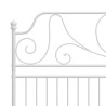 Cadre de lit sans matelas blanc métal 200x200 cm 