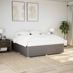 Cadre de lit sans matelas taupe 200x200 cm tissu 