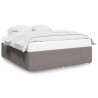 Cadre de lit sans matelas taupe 200x200 cm tissu 