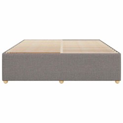 Cadre de lit sans matelas taupe 200x200 cm tissu 
