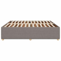 Cadre de lit sans matelas taupe 200x200 cm tissu 