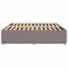 Cadre de lit sans matelas taupe 200x200 cm tissu 