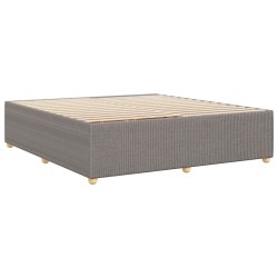 Cadre de lit sans matelas taupe 200x200 cm tissu 