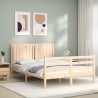 Cadre de lit sans matelas bois massif 
