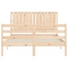 Cadre de lit sans matelas bois massif 