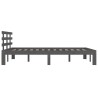 Cadre de lit sans matelas bois massif gris 200x200 cm 