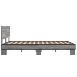 Cadre de lit sans matelas sonoma gris 140x200 cm 