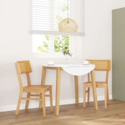 Chaises à manger 2 pcs bois massif caoutchouc 