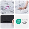 Matelas à ressorts ensachés moyen 80x200 cm 