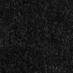 Tapis de porte noir 100x300 cm fibre de coco touffeté 