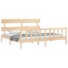 Cadre de lit sans matelas bois massif de pin 