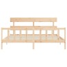 Cadre de lit sans matelas bois massif de pin 