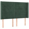 Tête de lit à LED Vert foncé 147x16x118/128 cm Velours 