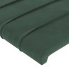 Tête de lit à LED Vert foncé 147x16x118/128 cm Velours 