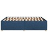 Cadre de lit sans matelas bleu 140x200 cm tissu 