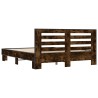Cadre de lit sans matelas chêne fumé 150x200 cm 