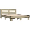 Cadre de lit sans matelas chêne sonoma 150x200 cm 