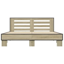 Cadre de lit sans matelas chêne sonoma 150x200 cm 