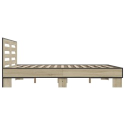 Cadre de lit sans matelas chêne sonoma 150x200 cm 
