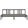 Cadre de lit sans matelas gris bois massif 180x200 cm 