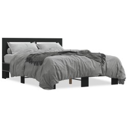 Cadre de lit sans matelas noir 140x190 cm 