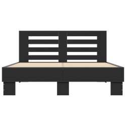 Cadre de lit sans matelas noir 140x190 cm 