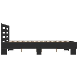Cadre de lit sans matelas noir 140x190 cm 