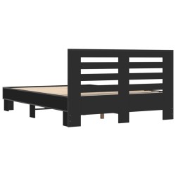 Cadre de lit sans matelas noir 140x190 cm 