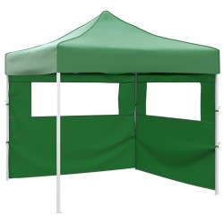 Tente pliable avec 2 parois 3 x 3 m Vert 