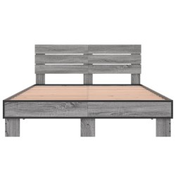 Cadre de lit sans matelas sonoma gris 140x190 cm 