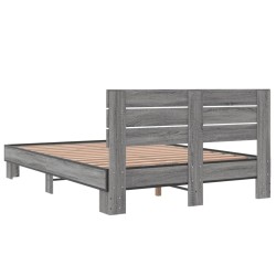 Cadre de lit sans matelas sonoma gris 140x190 cm 