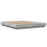 Cadre de lit sans matelas gris béton 150x200 cm 