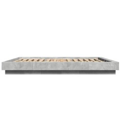 Cadre de lit sans matelas gris béton 150x200 cm 